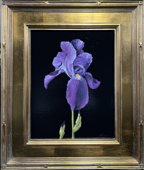 Purple Iris 14x11 $575 by ALLEN VOSS